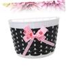 Anneome Bike Basket Front for Boys and Girls Bowknot Pattern Strong Plastic Knitted Size for Little Girls view 2