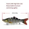 Bass Fishing Lures Multi-Joint Lures Realistic Fishing Lures Bionic Fish Lures Freshwater bass Saltwater bass Lure Kits Trout Fishing Lures-5 Pieces (Style D) view 2