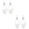 INOOMP 4pcs Golf Gloves Support Bracket Lightweight Portable Glove Hanger Buckle Design for Easy Attachment to Golf Bags and Clotheslines Material Accessories for Golfers view 1
