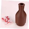 Anneome Billiard Shaker Bottle Set with Balls Snooker Pool Dice Accessory for Home Entertainment and Parties Plastic Design Brown view 2