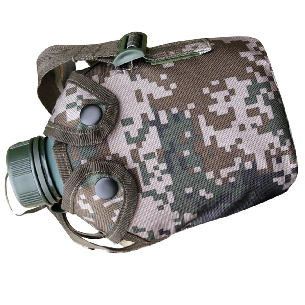 Anneome 1l Canteen Aluminum Canteen Outdoor Water Bottle Camping Hiking Survival Kettle