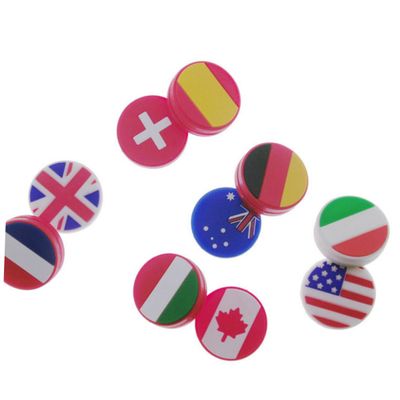 Anneome 4Pcs Tennis Racket Dampeners Silicone Vibration Absorbers with Us Flag Pattern for Enhanced Control and Comfort All Players
