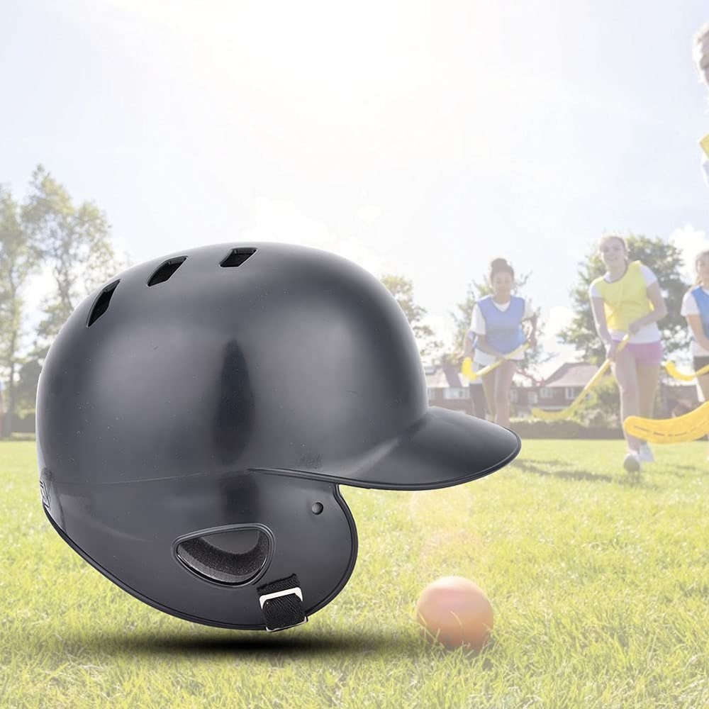 soobu Breathable Sports Helmet, Batting Helmet, Baseball Batting Helmet, Baseball Sports Batting Protector. Children Teenager to Adult (Black)