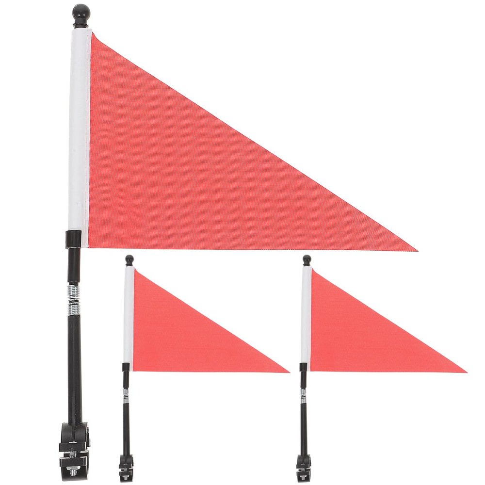 CIMAXIC Kids Bike Handlebar Flag Kit with Pole for Bicycle and Scooter Safety Adjustable Reflective Cycling Safety Flag for Enhanced Visibility