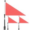 CIMAXIC Kids Bike Handlebar Flag Kit with Pole for Bicycle and Scooter Safety Adjustable Reflective Cycling Safety Flag for Enhanced Visibility view 1