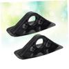 BIUDECO 2Pcs PVC Paddle Bracket Fixed Frame Awning Sun Shade Mount Bases for Kayaking Accessories Compatible with Speedboats and Inflatable Rubber Boats Black view 2