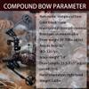 Compound Bow Kit, Bowfishing Bow Kit with Bowfishing Reel and Bowfishing Arrow,Draw Weight 30-70 Lbs, Draw Length 23.5-30.5 inches, 320 Fps SpeedRight Handed Compound Bow Fishing Kit (Black) view 2