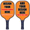 Custom Pickle Ball Paddle Set of 2 Pickleball with Your Photo Text Logo Orange Lightweight Pickle Ball Paddle for Outdoor Indoor view 1