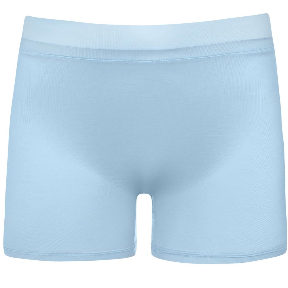 Miutii Mens Sheer Silky Shorts Low Rise Stretchy Short Pants Underwear Nightwear Yoga Sportwear Light Blue One Size