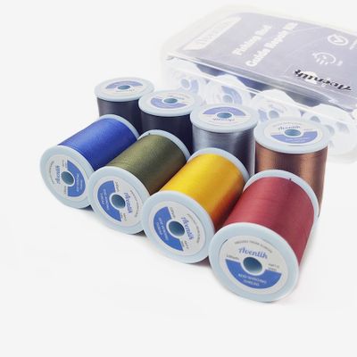 Aventik Fishing Rod Wrapping Thread for Rod Guide Buliding, 100Yds/Spool 500D Colorful Nylon Threads Tip Guide Eyelet Winding Line Fishing Pole Repair Kits(8 Pack Color Nylon Thread)