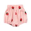 Baby Girl Jean Shorts Summer Baby Boys Girls Fruits Strawberry Print PP Pants Shorts Bottoms Little Girl (White, 110) view 1
