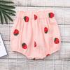 Baby Girl Jean Shorts Summer Baby Boys Girls Fruits Strawberry Print PP Pants Shorts Bottoms Little Girl (White, 110) view 3