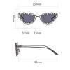 Full Crystal Shiny Cat Eye Sunglasses For Women Vintage Fashion Luxury Rhinestone Sun Glasses Female Elegant Shades (gray) view 4