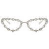 Full Crystal Shiny Cat Eye Sunglasses For Women Vintage Fashion Luxury Rhinestone Sun Glasses Female Elegant Shades (silver&clear) view 1