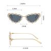 Full Crystal Shiny Cat Eye Sunglasses For Women Vintage Fashion Luxury Rhinestone Sun Glasses Female Elegant Shades (silver&clear) view 4