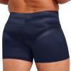 Miutii Mens Sheer Silky Shorts Low Rise Stretchy Short Pants Underwear Nightwear Yoga Sportwear Navy Blue One Size view 3