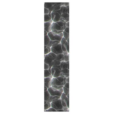 YETTASBIN Water Texture Black Skateboard Grip Tape, Bubble Free Anti Slip Longboard Grip Tape Sheet Sticker Deck Sandpaper for Rollerboard, 44 x 10 Inch