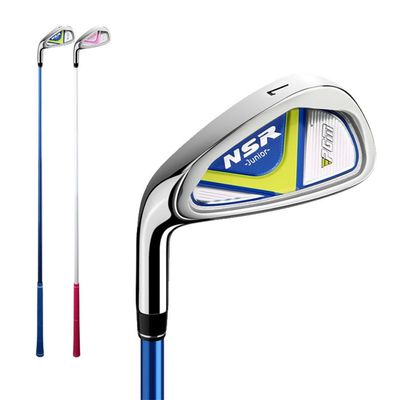 Left Hand #7#9 Golf Irons Kids Beginner Practice Rod Golf Clubs Boys Girls Golf Club Iron (#7,Pink for Age 9-12)