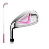 Left Hand #7#9 Golf Irons Kids Beginner Practice Rod Golf Clubs Boys Girls Golf Club Iron (#7,Pink for Age 9-12) view 2