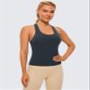 CRZ YOGA Butterluxe Racerback Tank Tops for Women - Yoga Workout Casual Gym Athletic Camisole Tight Sleeveless Shirts True Navy X-Small view 2