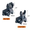 Socpuro Flip Up Front and Rear Sights, Fiber Optic Iron Sight Backup Sight with Green & Red Fiber Optics Dots view 2