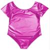 CHICTRY Mens Shiny Patent Leather Bodysuit Short Sleeve One-Piece Leotard Dancewear Swimwear Rose 3X-Large view 3