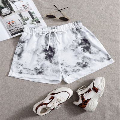 AKIOLOAS Women's Shorts Tie Dye Drawstring Waist Track Shorts Women's Shorts Shorts for Women (Color : Multicolor, Size : Medium)