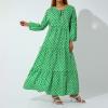 Women Bohemian Floral Print Maxi Dress Spaghetti Strap Backless Flowy Midi Long Dress Smocked Beach Sundress view 3
