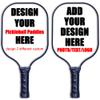 Custom Pickle Ball Paddle Set of 2 Pickleball with Your Photo Text Logo White Lightweight Pickle Ball Paddle for Outdoor Indoor view 1