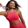 CRZ YOGA Women's Bikini Tops High Neck Swimsuit Racerback Padded Bathing Suit Sexy Swimwear Magenta Medium view 4