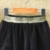 Summer Girl Half Skirt Three Seersucker Press Pleated Mesh Half Skirt Princess Wind Short Baby (Black, 18-24 Months) view 4