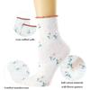 albagu Womens Crew Cute Socks Cotton Thin Breathable Casual Sock for Women Novelty Funny Flower Dress White Socks 5 Pack view 4