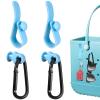 4Pcs Hooks Set Accessories Compatible for Bogg Bag, Insert Carabiner Key Chain Holder Charms, Compatible for Small & Large Beach Bags view 1