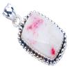 StarGems Natural Rhodonite Handmade 925 Sterling Silver Pendant 1.5" F3785 view 1