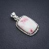 StarGems Natural Rhodonite Handmade 925 Sterling Silver Pendant 1.5" F3785 view 2