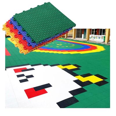 25cm Kindergarten PP Modular Interlocking Floor Tiles, Playground Anti Slip Floor Covering Tiles, Fun Decorative Sports Floor Mats (Color : Blue-1, Size : 1PCS)