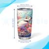 Hyturtle Personalized Gifts Shark Lover - I Just Freaking Love Sharks Customized Name Stainless Steel Tumbler 20 oz With Lid - Idea Cute Sea Animal Lover Gifts For Women, Girl On Birthday, Christmas view 3