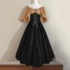 Women's Plus Size Victorian Dress Flare Sleeve Off Shoulder Medieval Dresses with Corset Patchwork Ball Gown view 2