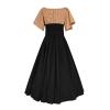 Women's Plus Size Victorian Dress Flare Sleeve Off Shoulder Medieval Dresses with Corset Patchwork Ball Gown view 4