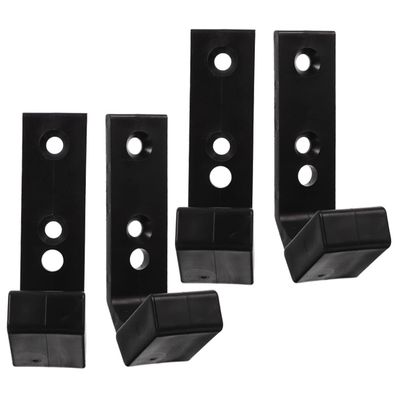 Kichvoe 4pcs Wall Mounted Barbell Rack Heavy-duty Barbell Holder for Efficient Storage for Home Gym and Fitness Studios Pa Material Space-saving Design