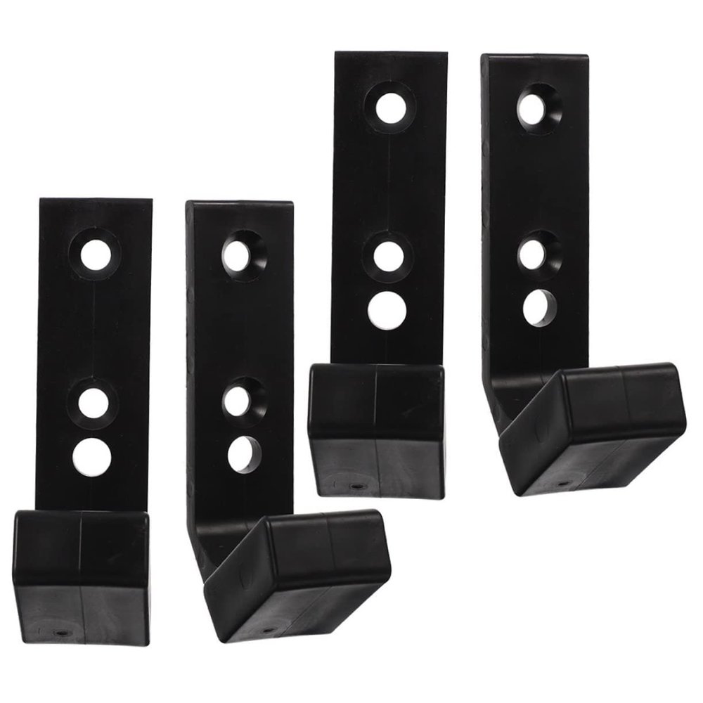 Kichvoe 4pcs Wall Mounted Barbell Rack Heavy-duty Barbell Holder for Efficient Storage for Home Gym and Fitness Studios Pa Material Space-saving Design