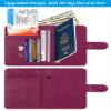 Airtag Passport Holder Cover Wallet RFID Blocking Leather Case Travel Essentials Luggage Accessories Travel Must Have(118#Purple) view 2