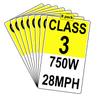 8 Pack Electric Bicycle Frame Identification Class Number Stickers Decals 2X 3.5 Inch - E-Bike Class Number Sign Mark Weatherproof E-Bike Stickers for Electric Bicycle,Class 3 750W 28MPH view 1
