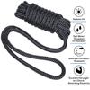 TUNORD 1/2 x 15' Marine-Grade Double-Braided Dock Line with 12 Eyelet.Hi-Performance Boat Rope Mooring Rope Dock Line (4 Pack, Black) view 2