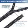 TUNORD 1/2 x 15' Marine-Grade Double-Braided Dock Line with 12 Eyelet.Hi-Performance Boat Rope Mooring Rope Dock Line (4 Pack, Black) view 4