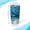 Hyturtle Personalized Gifts Shark Lover - Sharks Printed Customized Name Stainless Steel Tumbler 20 oz With Lid - Idea Cute Sea Animal Lover Gifts For Women, Girl, Kids On Birthday, Christmas view 3