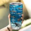 Hyturtle Personalized Gifts Shark Lover - Sharks Printed Customized Name Stainless Steel Tumbler 20 oz With Lid - Idea Cute Sea Animal Lover Gifts For Women, Girl, Kids On Birthday, Christmas view 4