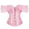 Women Renaissance Off Shoulder Corset Top Brocade Jacquard Victorian Ruffle Princess Boned Overbust Bustier Tops view 1