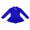 YOOJOO Ice Skating Competition Dress Girls Kids Long Sleeves Roller Skate Ballet Dance Performance Outfits Royal Blue 12 Years view 4