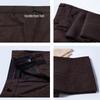 Ceehuteey Men's Retro Dress Suit Pants Thick Wool Flat Front Herringbone Tweed Trousers (Blue,34W/30L) view 4